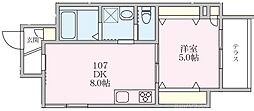 Seres Promenade(セレスプロムナード) 1DKの間取図画像