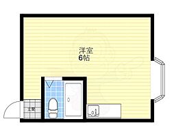 立京弐番館 ワンルームの間取図画像