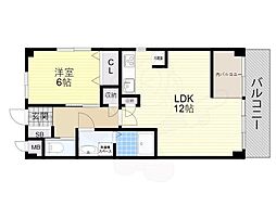 堂山コーポ 4階1LDKの間取り