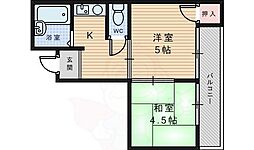 第三光永住 2Kの間取図画像