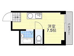 スズランマンション ワンルームの間取図画像