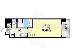 京阪本線 西三荘駅 徒歩4分の賃貸マンション 2階1Kの間取り