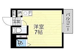 フリーディオ城垣 ワンルームの間取図画像