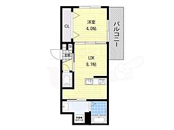 門真市上野口町アパート 1LDKの間取図画像