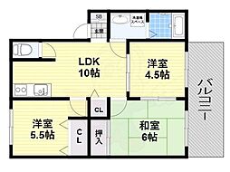 ハイランド栄 3DKの間取図画像