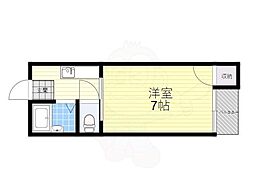 マンションデウミ2 1Kの間取図画像