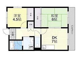 スターリングハイツ 2DKの間取図画像