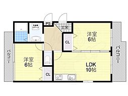 パストラルイケダ 2LDKの間取図画像