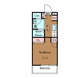 東急田園都市線 三軒茶屋駅 徒歩9分の賃貸マンション 1階1Kの間取り