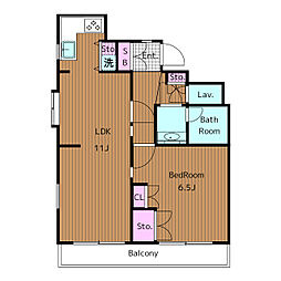 東急田園都市線 池尻大橋駅 徒歩8分の賃貸マンション 3階1LDKの間取り