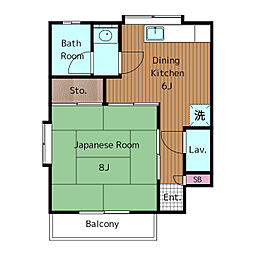 東急世田谷線 上町駅 徒歩5分の賃貸アパート 1階1DKの間取り