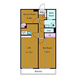 東急田園都市線 三軒茶屋駅 徒歩8分の賃貸マンション 1階1SLDKの間取り