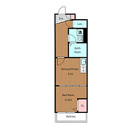 東急田園都市線 三軒茶屋駅 徒歩11分の賃貸マンション 3階1DKの間取り