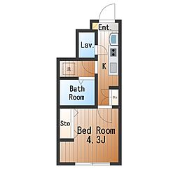 世田谷区玉川4丁目マンション 1Kの間取図画像