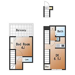 世田谷区玉川4丁目マンション 1DKの間取図画像