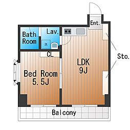 ミキハウス 1LDKの間取図画像