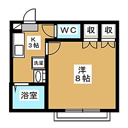 小田急小田原線 下北沢駅 徒歩8分の賃貸アパート 2階1Kの間取り