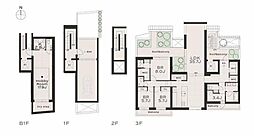 THE GRANDUO HANEGI(SILVER) 4LDKの間取図画像