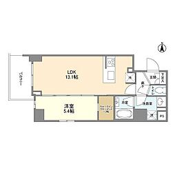 コンフォリア桜上水 1LDKの間取図画像