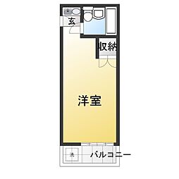 スターシェモア笹塚 ワンルームの間取図画像