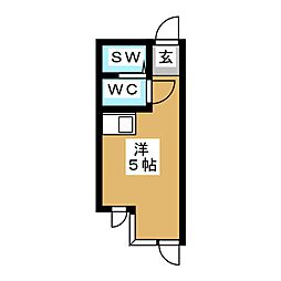 SOL−II 1階ワンルームの間取り