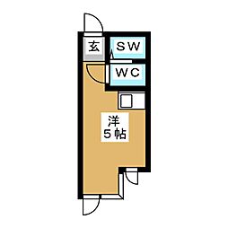 SOL−II 1階ワンルームの間取り