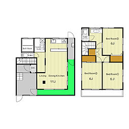 田園調布1丁目戸建 3LDKの間取り