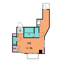 ウェールズ用賀 4階ワンルームの間取り