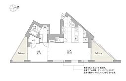 目黒区中根1丁目マンション 1LDKの間取図画像