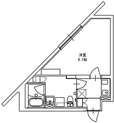 世田谷区中町4丁目マンション 1Kの間取図画像