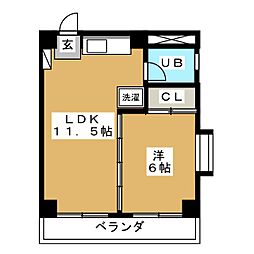 LERIVAGE 1LDKの間取図画像
