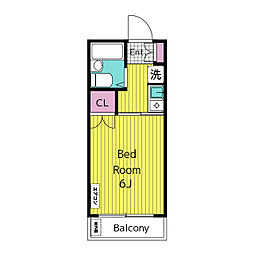 メゾン・ド・フォンテーヌ 1階1Kの間取り