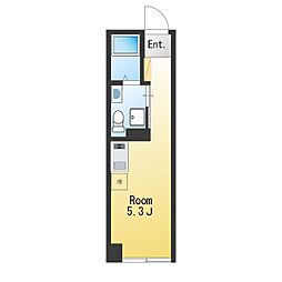 Aglaia目黒中央 ワンルームの間取図画像