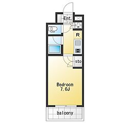 ラクラス学芸大学 1Kの間取図画像