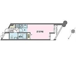 ドゥーエ学芸大学 ワンルームの間取図画像