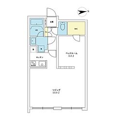 プライムアーバン学芸大学 1LDKの間取図画像