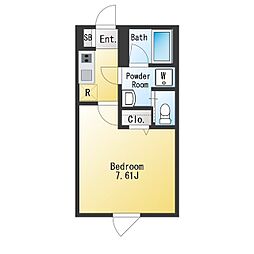 グランピア学芸大学 1Kの間取図画像
