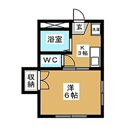 JR京浜東北・根岸線 蒲田駅 徒歩10分の賃貸アパート 1階ワンルームの間取り