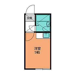 京急本線 雑色駅 徒歩12分の賃貸アパート 1階ワンルームの間取り
