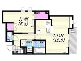 兵庫県西宮市甲子園口北町（賃貸マンション1LDK・2階・48.73㎡） その2