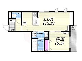 兵庫県西宮市甲子園口北町（賃貸マンション1LDK・3階・43.30㎡） その2