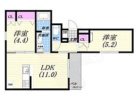 ナチュラル甲風園  ｜ 兵庫県西宮市甲風園３丁目（賃貸マンション2LDK・2階・50.86㎡） その2