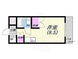 サニーハイツ ワンルームの間取図画像