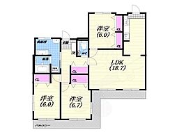間取図画像 3LDK