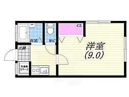 グリーンハイツ 1Kの間取図画像