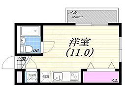 KHAUS ワンルームの間取図画像