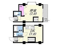 ファミール1番館 1DKの間取図画像