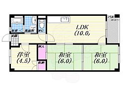 アビタ・コシキイワ 3LDKの間取図画像