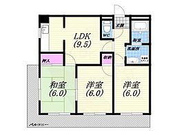 コートスミユー 3LDKの間取図画像