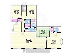 フォーシーズンズ芦屋 4LDKの間取図画像